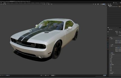 道奇挑战者SRT8汽车blender模型