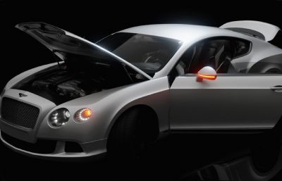 宾利欧陆GT超级跑车blender模型
