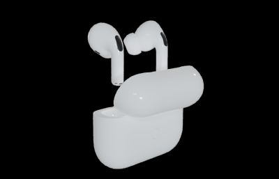 AirPods Pro耳机blender模型