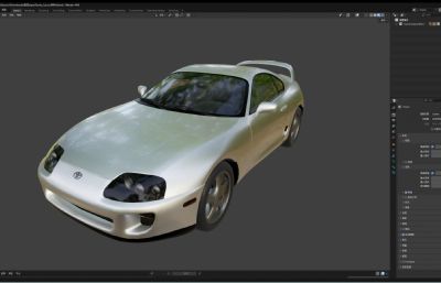 丰田 Supra汽车blender模型