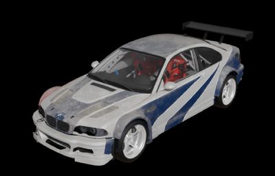 宝马 M3 E46汽车blender模型