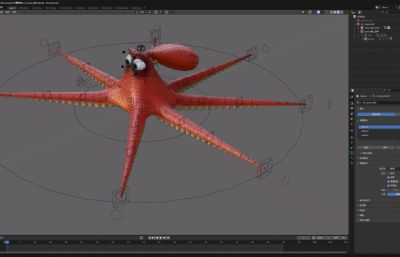 卡通章鱼 卡通八爪鱼
