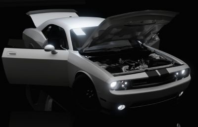 道奇挑战者SRT8汽车blender模型