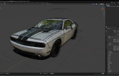 道奇挑战者SRT8汽车blender模型