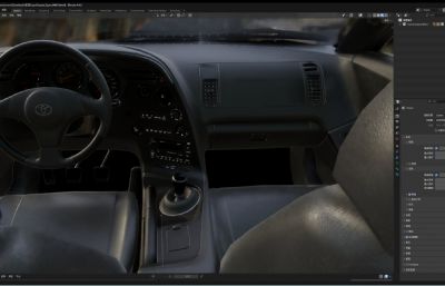 丰田 Supra汽车blender模型