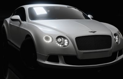 宾利欧陆GT超级跑车blender模型