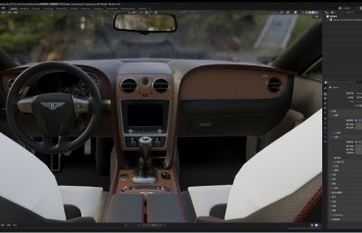 宾利欧陆GT超级跑车blender模型