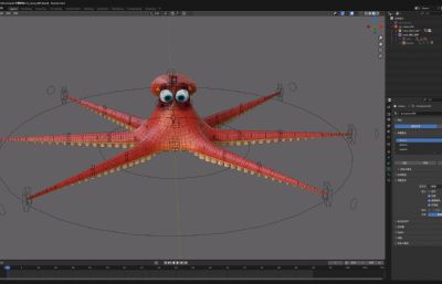 卡通章鱼 卡通八爪鱼