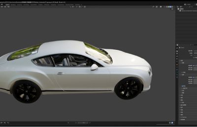 宾利欧陆GT超级跑车blender模型