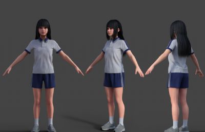 校服女孩女生 中小学生 小姑娘