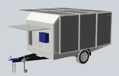 太阳能电动翼板拖车