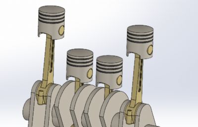 四缸活塞运动仿真