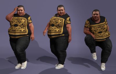 写实男性数字人 良子大胃袋 味真足抽象主播