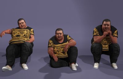 写实男性数字人 良子大胃袋 味真足抽象主播