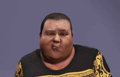 写实男性数字人 良子大胃袋 味真足抽象主播