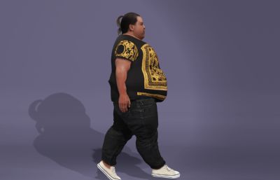 写实男性数字人 良子大胃袋 味真足抽象主播