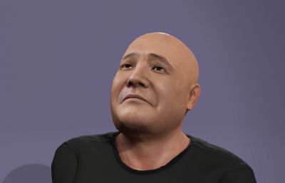 刀哥没活咬打火机,来东北指定有你好果子吃,写实风格男性3D模型