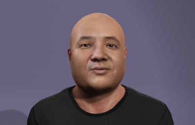 刀哥没活咬打火机,来东北指定有你好果子吃,写实风格男性3D模型