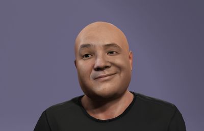 刀哥没活咬打火机,来东北指定有你好果子吃,写实风格男性3D模型