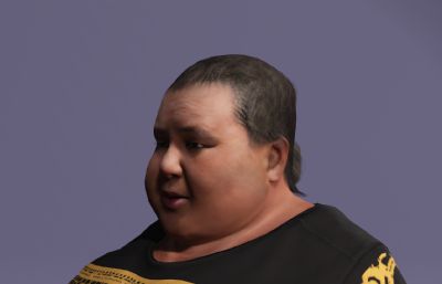 写实男性数字人 良子大胃袋 味真足抽象主播