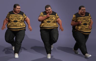 写实男性数字人 良子大胃袋 味真足抽象主播