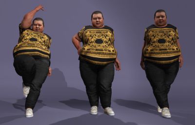 写实男性数字人 良子大胃袋 味真足抽象主播