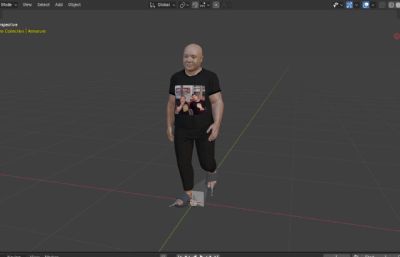 刀哥没活咬打火机,来东北指定有你好果子吃,写实风格男性3D模型