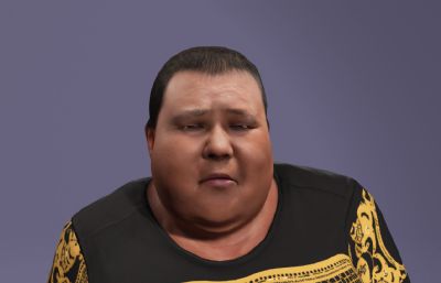 写实男性数字人 良子大胃袋 味真足抽象主播