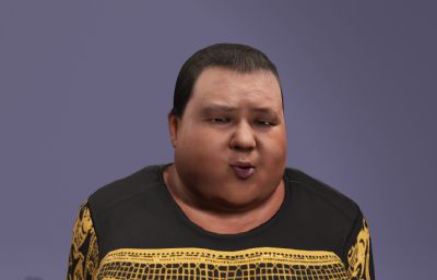 写实男性数字人 良子大胃袋 味真足抽象主播