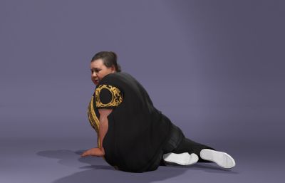 写实男性数字人 良子大胃袋 味真足抽象主播