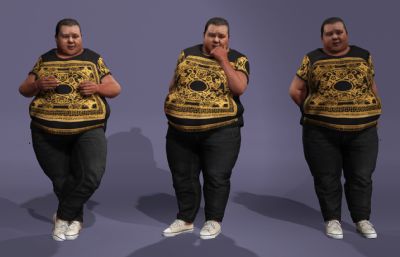 写实男性数字人 良子大胃袋 味真足抽象主播