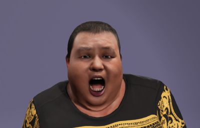 写实男性数字人 良子大胃袋 味真足抽象主播