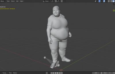 写实男性数字人 良子大胃袋 味真足抽象主播