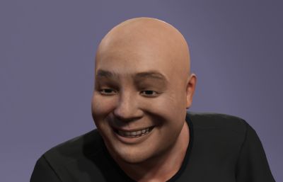 刀哥没活咬打火机,来东北指定有你好果子吃,写实风格男性3D模型