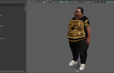 写实男性数字人 良子大胃袋 味真足抽象主播