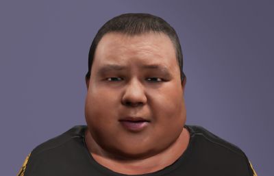 写实男性数字人 良子大胃袋 味真足抽象主播