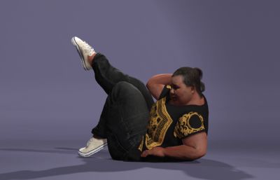 写实男性数字人 良子大胃袋 味真足抽象主播