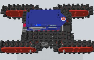 带4个翻转臂的履带式机器人