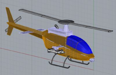 直升机玩具rhino模型