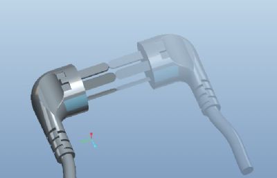 电源线插头prt模型