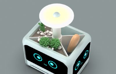 桌面绿植盆-多功能智能花盆