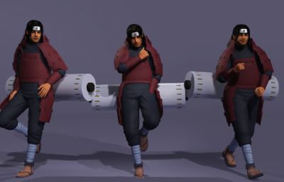 日本战国忍者 千手柱间施展木遁忍术 动漫卷轴