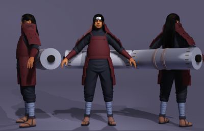 日本战国忍者 千手柱间施展木遁忍术 动漫卷轴