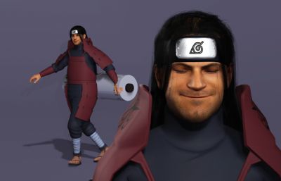 日本战国忍者 千手柱间施展木遁忍术 动漫卷轴