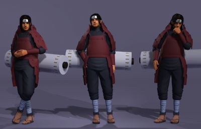 日本战国忍者 千手柱间施展木遁忍术 动漫卷轴