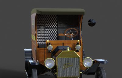 20世纪福特汽 写实古董汽车