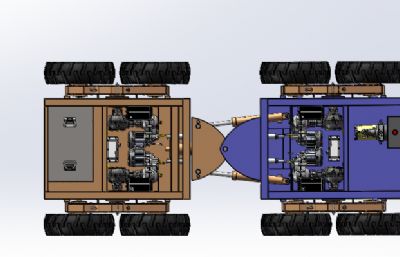 蟒式电动八驱车辆底盘