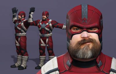 雷霆特攻队红色守卫者 苏联队长盾牌 漫威次世代猛男壮汉