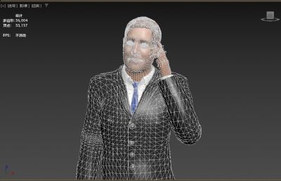 【全网独家】绝命律师写实男性数字人 次世代好莱坞演员 打电话夸夸其谈动画