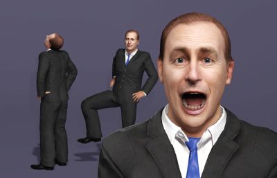 【全网独家】绝命律师写实男性数字人 次世代好莱坞演员 打电话夸夸其谈动画